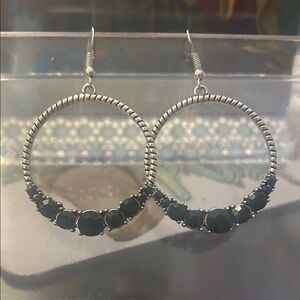 Elegant Black Hoop Earrings